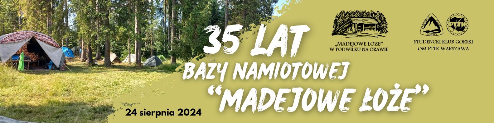35 lecie bazy namiotowej baner
