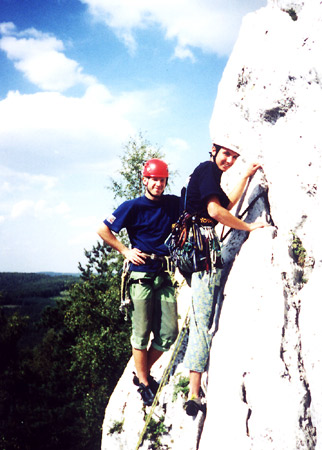 Mariusz i Bartek podczas zjazdu